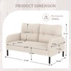 LIVAREEmlen Comfortable Monochrome Double Sofa,Corduroy Fabric,Suitable for Living Rooms and Bedrooms - 3 of 4