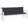 vidaXL Garden Bench Cushions 2 pcs Black 70.9"x19.7"x2.8" Oxford Fabric - 4 of 4