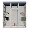 ORRD 62.6" Outdoor Wooden Catio – Large Cat Enclosure w/ Waterproof Roof, 2 Houses & Platforms, Rust-Proof - 2 of 4