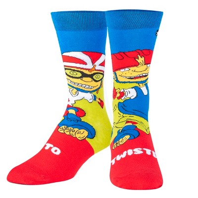 ODD SOX, Nickelodeon Socks for Men Women Fun Retro 90s Nick Cartoon Assorted Prints, Large