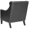 Mckinley Club Chair - MCR4735A - Antique Black - Safavieh - 3 of 4