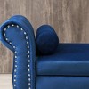PAGED Upholstered Ottoman Bench Modern Shoe Bench with Wooden Frame, End of Bed Stool for Living Room, Bedroom, Entryway - 4 of 4
