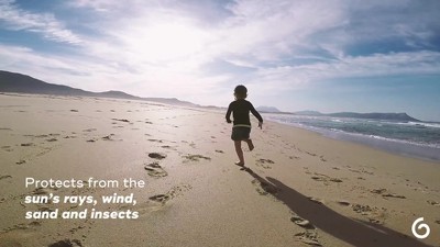 Green Anti-UV Baby Beach Tent with Carry Bag