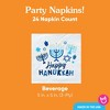 Big Dot of Happiness Hanukkah Menorah Napkins, Chanukah Holiday Party Decor, White 3-Ply Paper Beverage Cocktail Napkins - 24 Count - 4 of 4