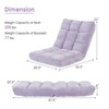 Costway Adjustable 14-Position Floor Chair Folding Lazy Gaming Sofa Chair Cushioned New Blue/Green/Light Pink/Purple/Black/Coffee/Tan/Pink/Gray - 3 of 4