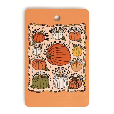 Doodle By Meg Types of Pumpkins Cutting Board Rectangle - Deny Designs
