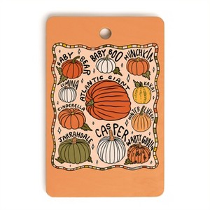 Doodle By Meg Types of Pumpkins Cutting Board Rectangle - Deny Designs - 1 of 3