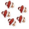 Unique Bargains Plastic Fish Shape Aquarium Ornament Red White 5 Pcs - 3 of 3