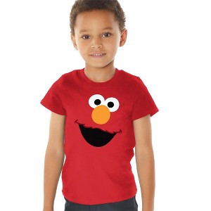 Toddler Boys' Sesame Street Elmo Face T-Shirt - 1 of 4