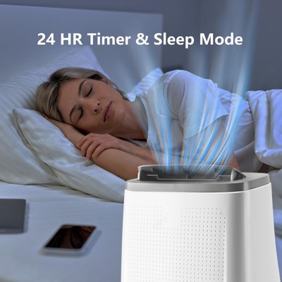 14,000 BTU Portable AC - 3-in-1 Fast Cooling for 700 Sq.Ft, Dual Motor with Dehumidifier & Remote, Ideal for Large Rooms & Campers, Dark Grey