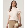 Allegra K Women's Turtleneck Twist Sleeveless Vest Solid Color Knit Pullover Casual Sweater - 2 of 4