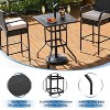 Yaheetech Outdoor Dining Bistro Table with Metal Tabletop and Umbrella Hole - 4 of 4