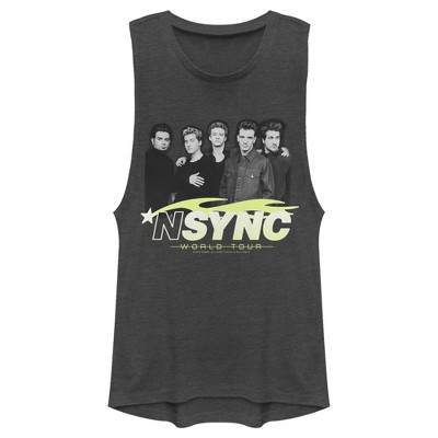 Juniors Womens NSYNC World Tour Poster Festival Muscle Tee