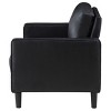 Coaster Home Furnishings Ruth Upholstered Track Arm Faux Leather Loveseat Black - 3 of 4