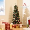 Tangkula Pre-Lit Artificial Christmas Tree w/ 791 Branch Tips Warm White LED Lights - 4 of 4