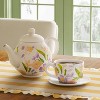 10 fl oz Easter Stoneware Peek-a-Boo Bunny with Floral Tea Cup and Saucer Plate - Threshold™ - 2 of 4