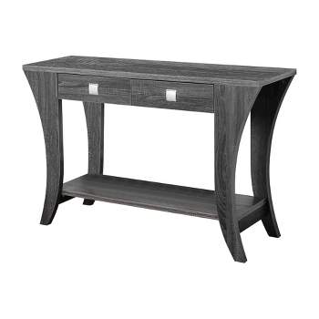 Arcana 2 Drawer Sofa Table Gray - HOMES: Inside + Out