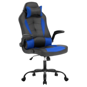 FDW PC Gaming Chair Office Chair Desk Chair with Lumbar Support Flip Up Arms Headrest - 1 of 4