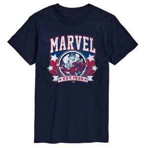Men's - Marvel - Collegiate Americana Short Sleeve Graphic T-Shirt - 1 of 4