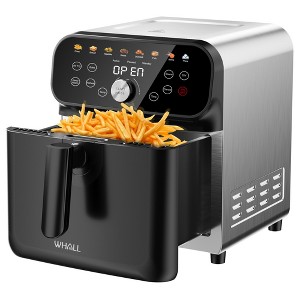WHALL 6.2QT Air Fryer Oven – Stainless Steel Air Fryer, 12-in-1, LED Touchscreen, 1600W, Oil-Free, Healthy Cooking, 85% Less Fat. - 1 of 4