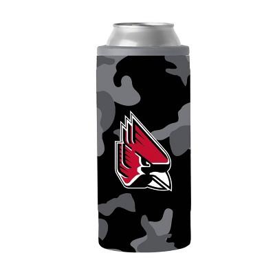 NCAA Ball State Cardinals 12oz Black Camo Slim Can Cooler