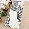 Area Rug 9x12, Washable Rug, Indoor Lines Printed Rugs, Soft Faux Wool Floor Cover, Foldable Thin Low Pile Non-Slip Carpet for Living Room Bedroom - 2 of 4