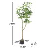 NicBex Artificial Tree 6FT Artificial Pachira Aquatica Pachira Macrocarpa Indoor with Natural Wood Trunk for Home, Foyer - 4 of 4