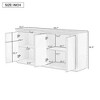 NicBex Modern 4 Doors Sideboard Buffet Cabinet Large Capacity Kitchen Cabinet - 3 of 4