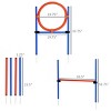 Dog Agility Training Set with Hurdles Weave Poles and Hoop,3 Piece Obstacle Course with Carry Bag for Small Backyards,Blue - LAOTIES - 3 of 4