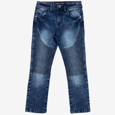 X Ray Little Boy's Stretch Moto Jeans In Med Blue Size 6 : Target