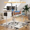 Infurnic Desks, Standing Desk with Splice Board, Adjustable Height Sit Stand Desk for Office or Home, Brown, 24"*55"*27.5" - 2 of 4
