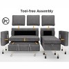 Dyonery 81" Sleeper Sofa Bed with Pull Out Bed, L Shaped Couch Sectional Sleeper Sofa, Pull Out Couch with Reversible Storage Chaise - 3 of 4