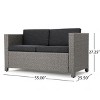 Christopher Knight Home Puerta Outdoor Wicker 4 Seater Chat Set with Cover - 3 of 4