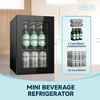 Simzlife 1.6cu.ft Mini Fridge Cooler - Mini Beverage Cooler, Black - 4 of 4