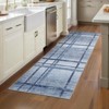 2x6 Geometric Machine Washable Runner Rug with Non-Slip Backing Narrow Plaid Stain-Resistant Indoor Carpet for Hallway Entryway Kitchen Laundry Room - 2 of 4