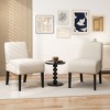 Tangkula Armless Accent Chair w/ Rubber Wood Legs Modern Vanity Chair for Bedroom - image 2 of 4