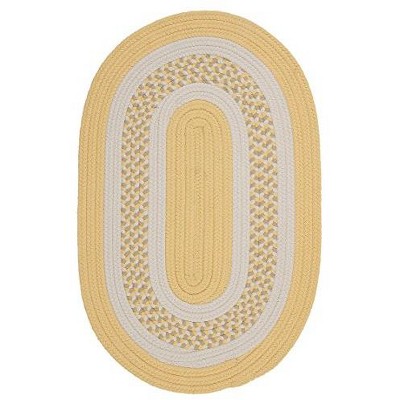 Colonial Mills Flowers Bay - Yellow 6 Ft round Round Rug Indoor/Outdoor 100% Polypropylene
