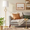 Metal Ring Floor Lamp Brass (Includes LED Light Bulb) - Threshold™: Modern Standing Illumination, UL Listed - 3 of 4