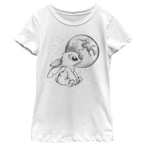 Girl's Lilo & Stitch Moon Sketch Stitch T-Shirt - 1 of 4