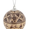 Northlight 14-Piece Brown Nordic Print Decoupage Christmas Ball Ornament Set, 2.25" (60mm) - 3 of 3