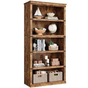 5 Tier Bookshelf,  Wooden Bookcase for Storage, Floor Standing Display Storage Shelves - 1 of 4