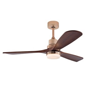 YIYIBYUS 47in LED Indoor Reversible 6 Speeds Smart Timing Ceiling Fan, Brown - 1 of 4