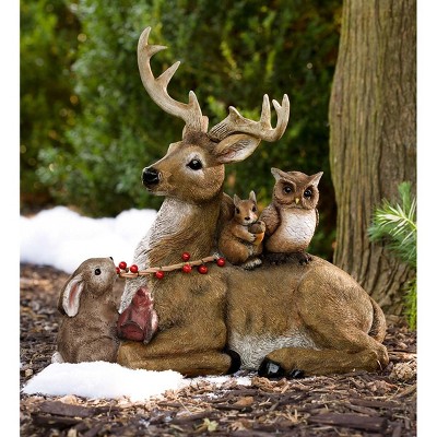 Wind & Weather Deer and Friends Holiday Indoor/Outdoor Sculpture
