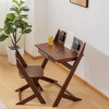 Wooden Study Desk, Home Office Desk, Children's Desk, Reading, Writing, Computer, Height Adjustable, With Drawer, For Small Spaces (With Chair) - 2 of 4