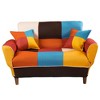 Small Space Colorful Sleeper Sofa, Solid Wood Legs - 3 of 4