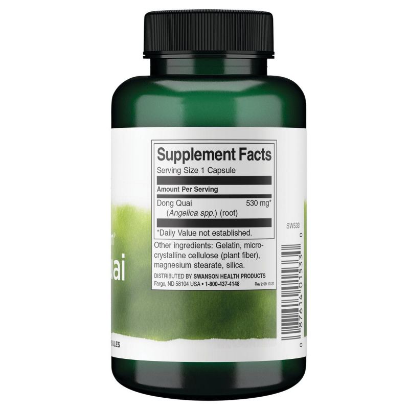 Swanson Herbal Supplements Full Spectrum Dong Quai 530 mg Capsule 100ct, 2 of 4