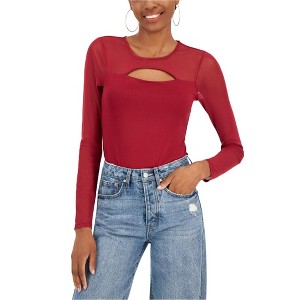 Crave Fame Womens Cutout Illusion Bodysuit Jumpsuit - 1 of 1