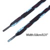 INSPIRE CHIC Flat Irregular Color Blocks Colored Striped Shoelaces for Sneakers Sports Shoes Boots 2 Pairs - 3 of 4