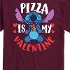 Men's - Lilo and Stitch - Pizza Is My Valentine Short Sleeve Graphic T-Shirt - 2 of 4