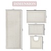 Luxury Reversible Bathroom Rugs Set, Washable Rug, Extra Soft and Absorbent bath Rug, Non-Slip Bath Mat Set, 4 Pcs Set with Contour, Ivory - 3 of 4